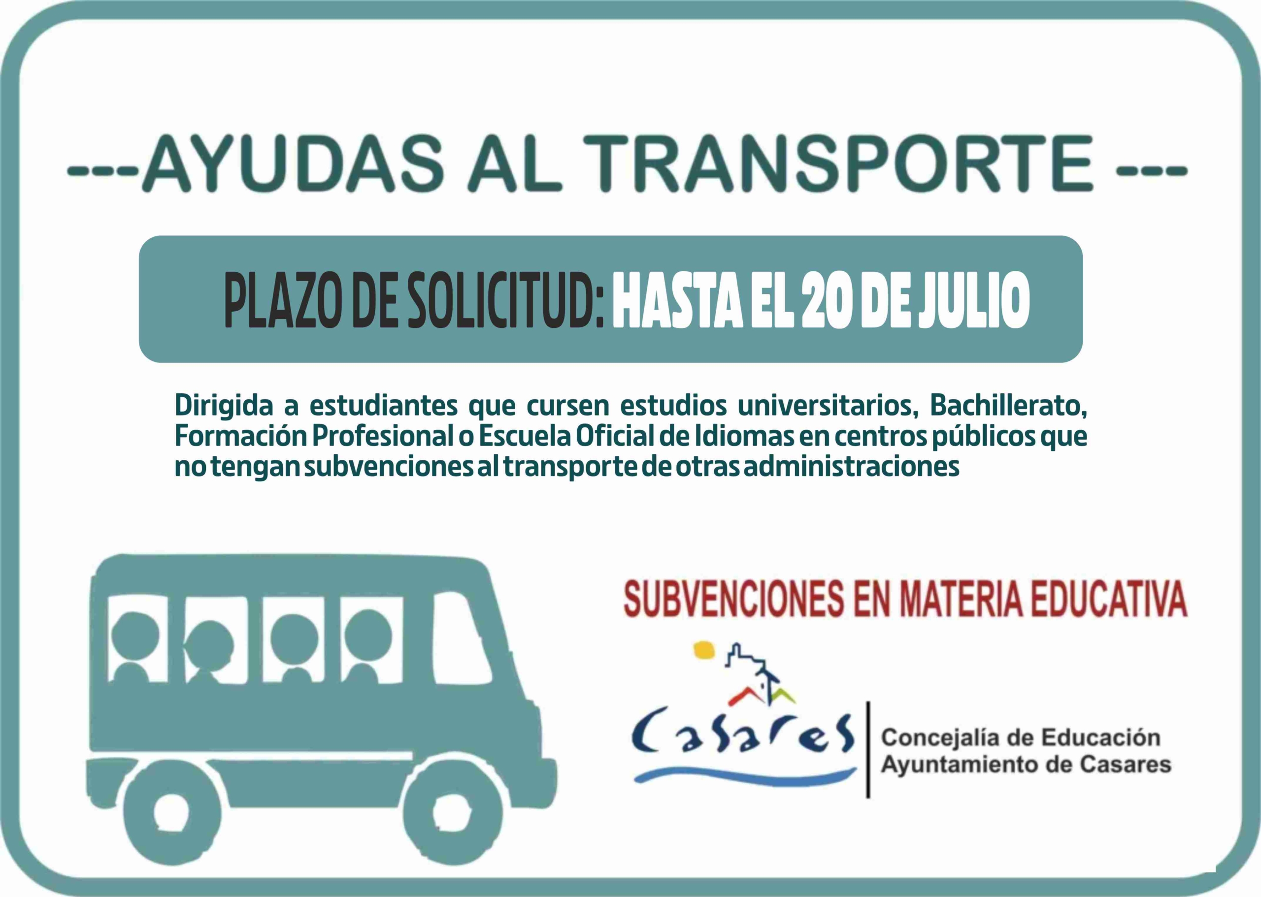 Abierto el plazo para solicitar las Becas de Transporte del ...